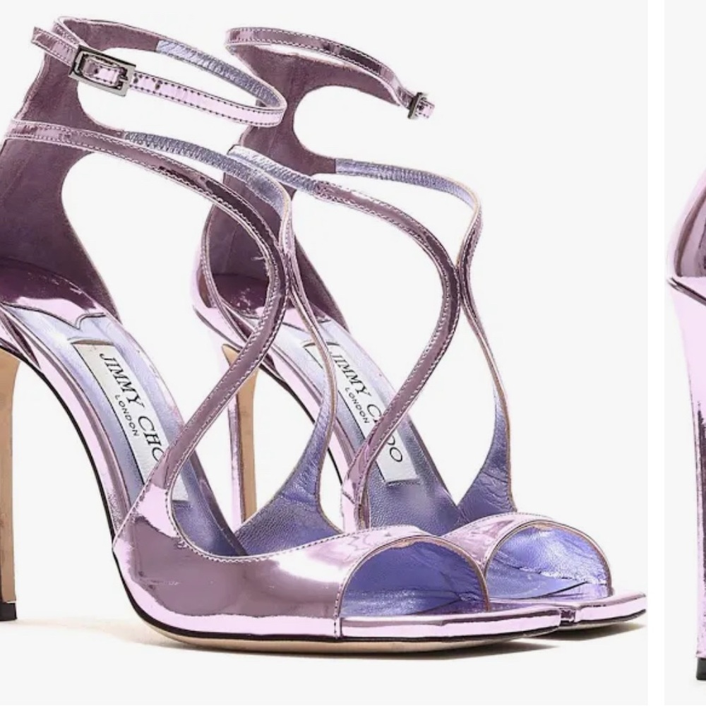 Jimmy Choo Azia 110 Metallic Purple Heels
